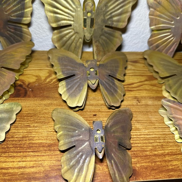 Vintage Brass Butterflies Wall Hangings - Picture 6 of 11